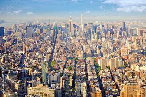 New York City Manhattan skyline aerial view