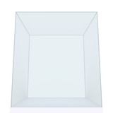 Empty Glass Cube isolated