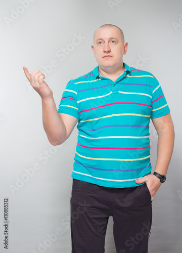 young man sign