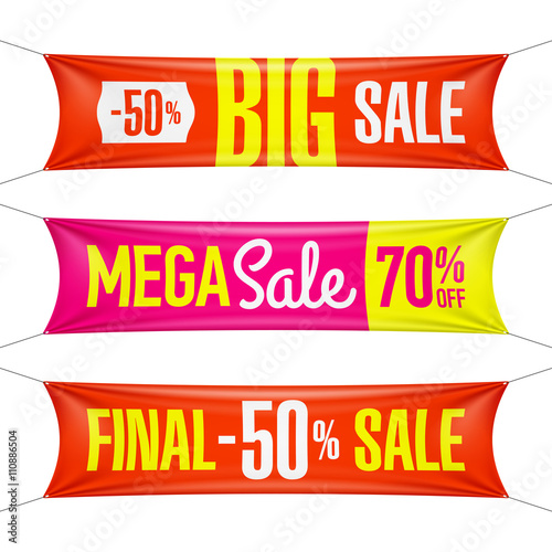 Big super, final, mega sale vinyl banners
