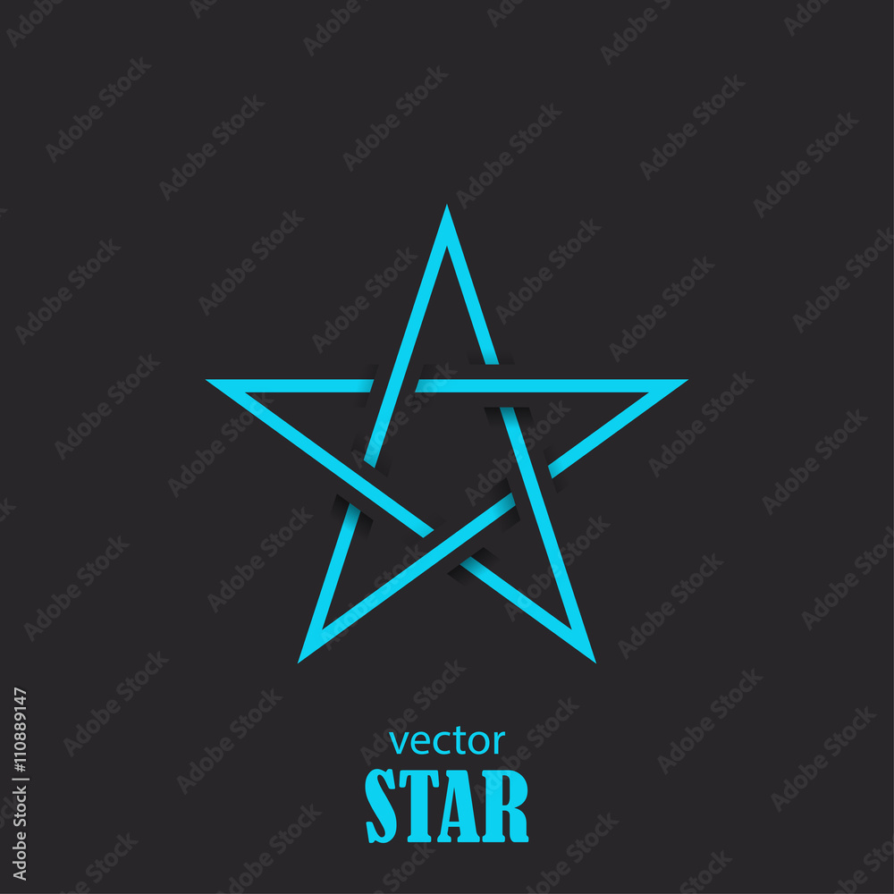 Star flat abstract symbol. Popularity concept. Vector Illustration Star flat abstract symbol. Popularity concept. Vector Illustration