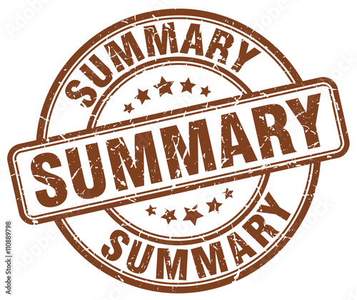 summary brown grunge round vintage rubber stamp