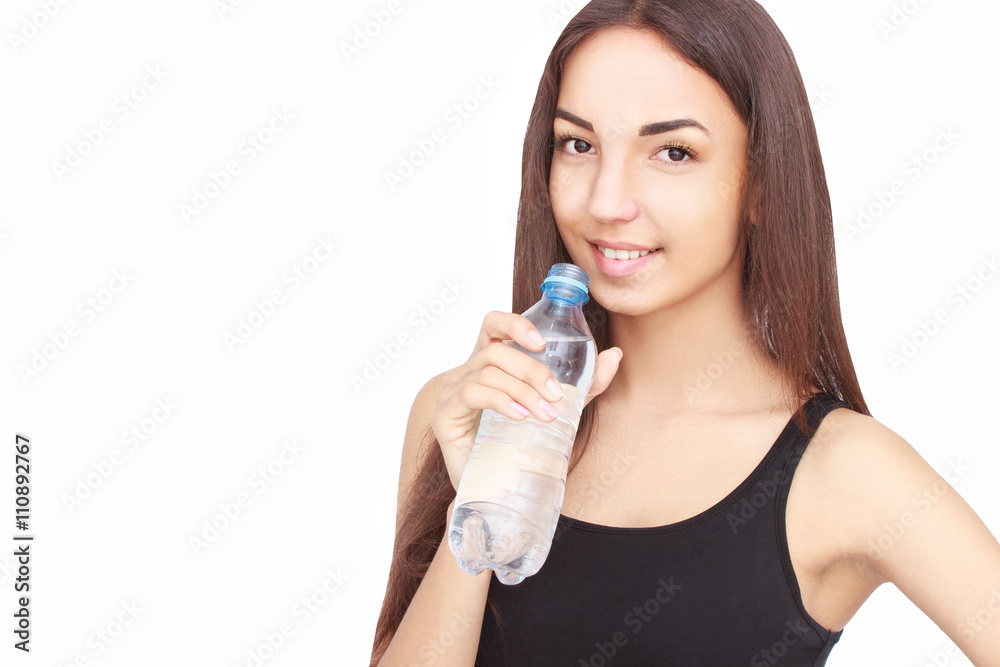 Portrait of smiling fitness young woman Portrait of smiling fitness young woman