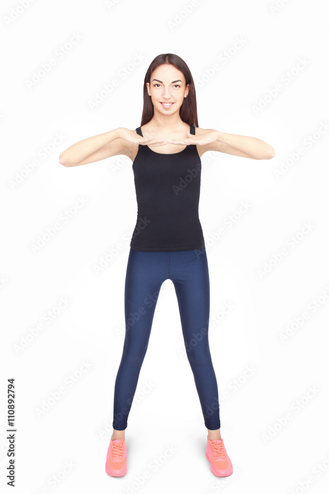 Portrait of smiling fitness young woman Portrait of smiling fitness young woman