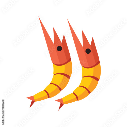 shrimp vector design yellow