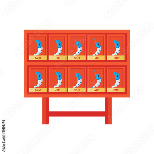 shrimp market vector