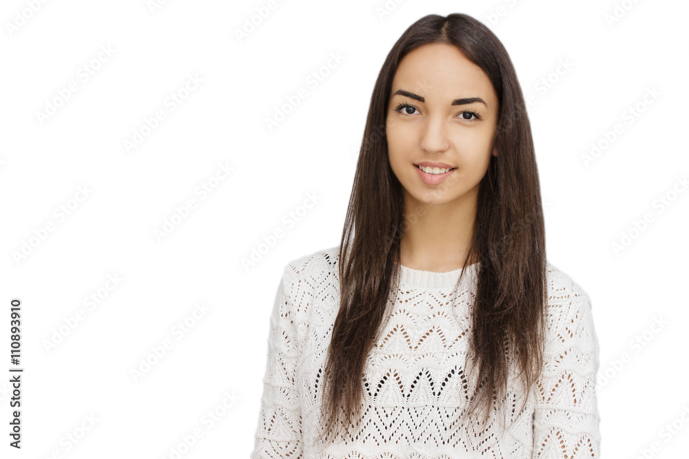 Happy Young Woman Isolated On White Background Happy Young Woman Isolated On White Background