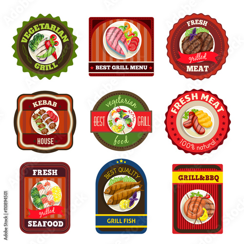 Grill Dishes Emblems