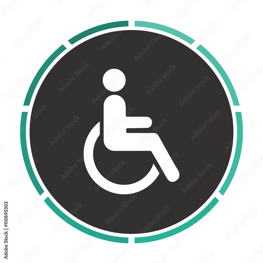 Disabled computer symbol