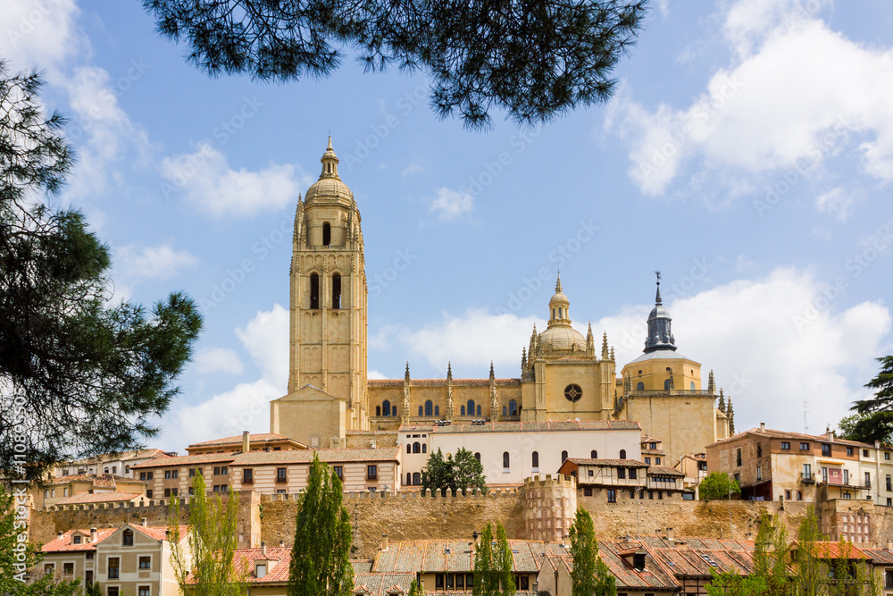 Cathedral in the historic city of Segovia, Castilla y Leon, Spai Cathedral in the historic city of Segovia, Castilla y Leon, Spai