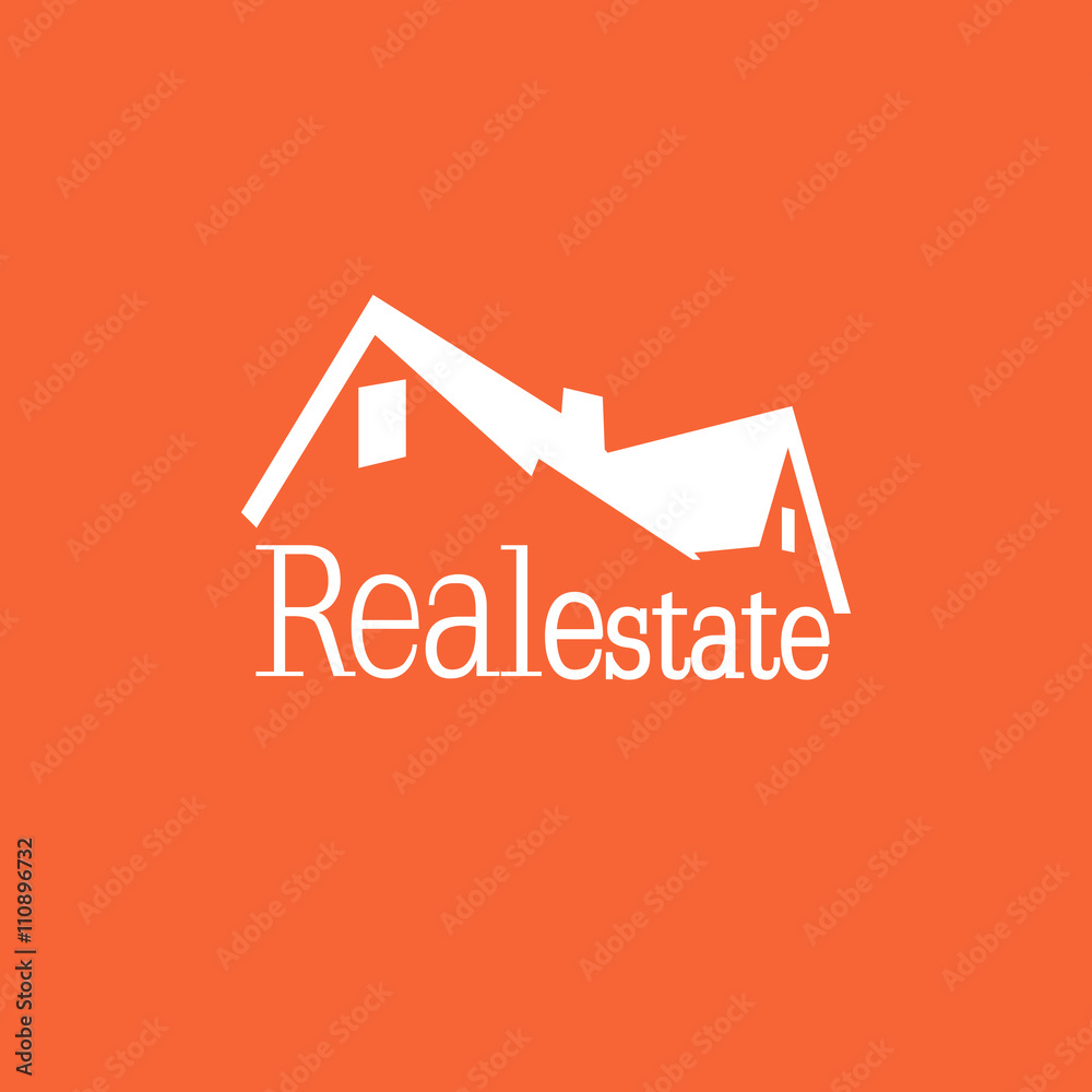 Vettoriale Stock Orange real estate company logo Adobe Stock