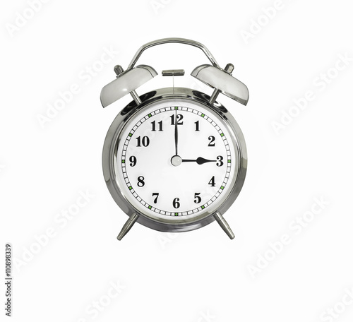 3 o'clock Silver Alarm Clock