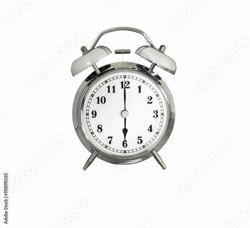 6 o'clock Silver Alarm Clock