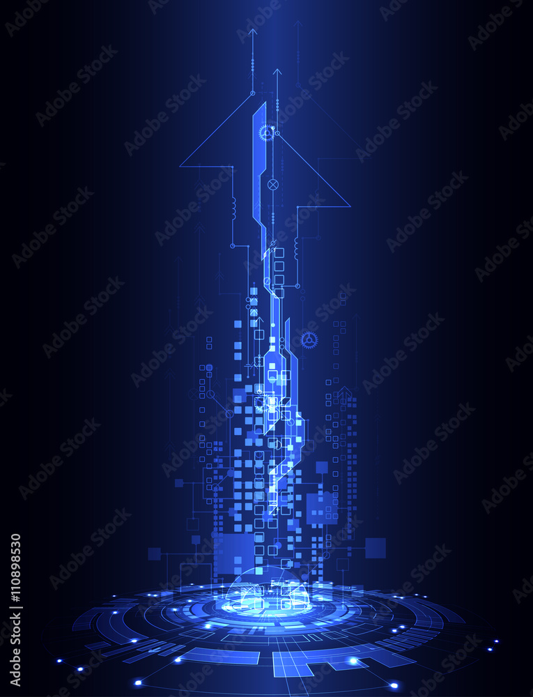 Abstract blue digital communication technology background. Abstract blue digital communication technology background.