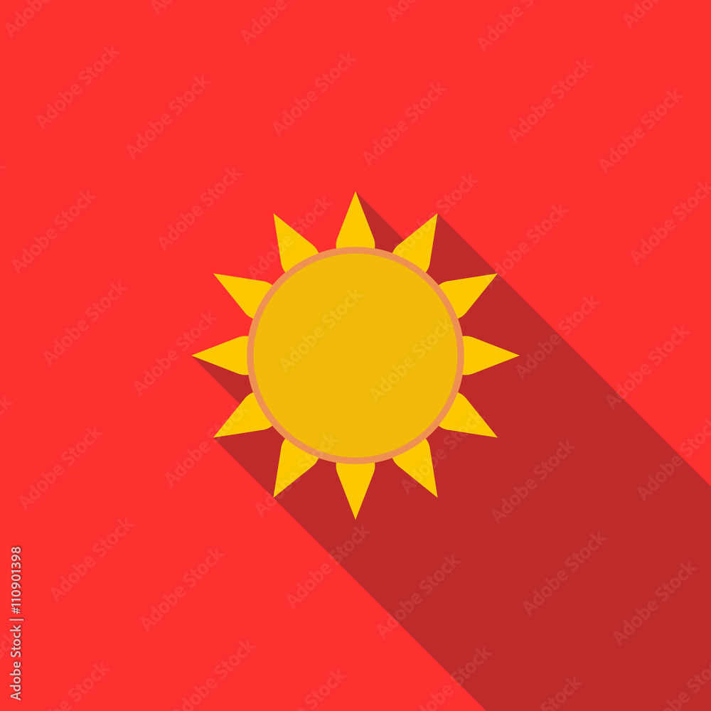Sun icon, flat style Sun icon, flat style