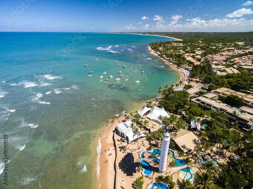 Aerial View of Praia do Forte, Bahia, Brazil