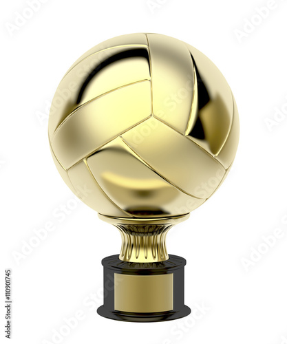Gold volleyball trophy
