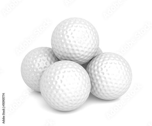 Group of golf balls