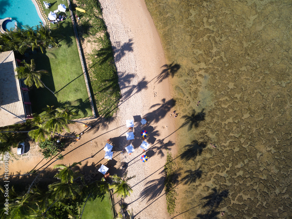 Fototapeta premium Top View of a Paradise Beach