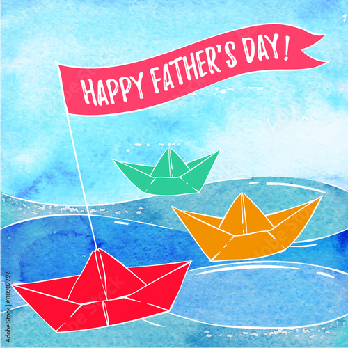 Happy Fathers Day greeting card 