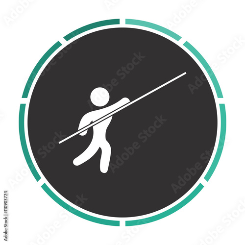Pole vault computer symbol