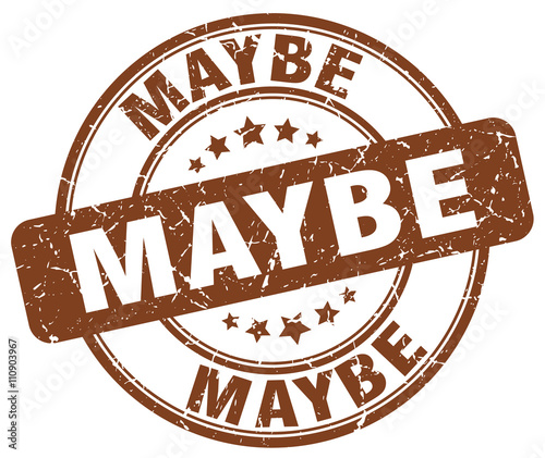 maybe brown grunge round vintage rubber stamp