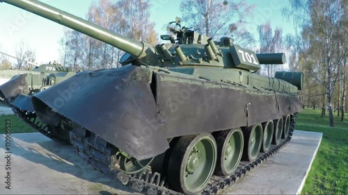 Modern modernized Belarusian tank T 80 photo