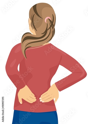 Woman having pain in her back