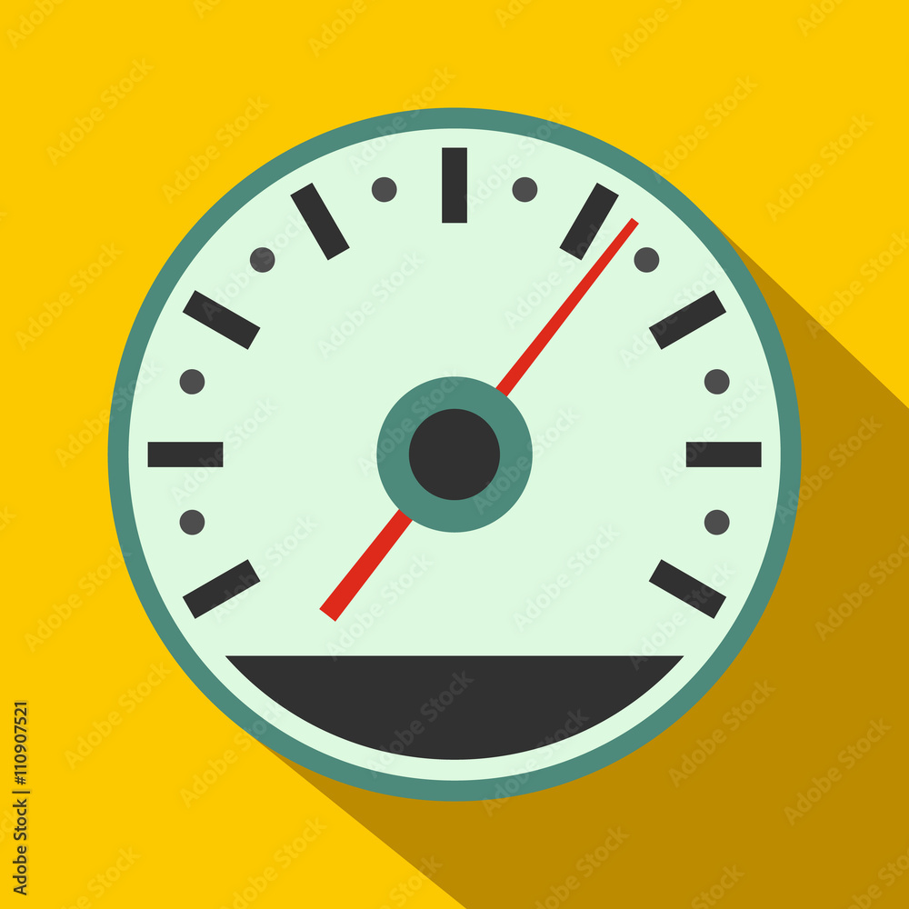 Speedometer icon in flat style Speedometer icon in flat style