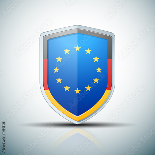 Free Download Germany & EU shield sign - GFXLoad