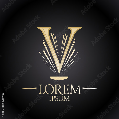 Strong V letter logo