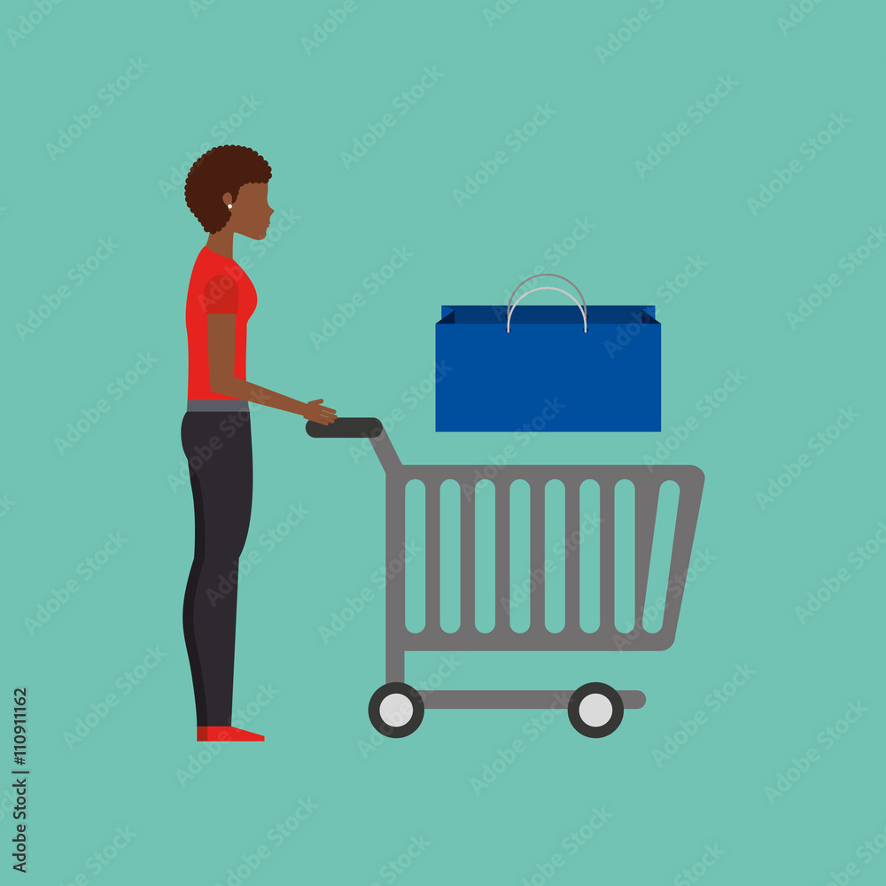 people shopping design 