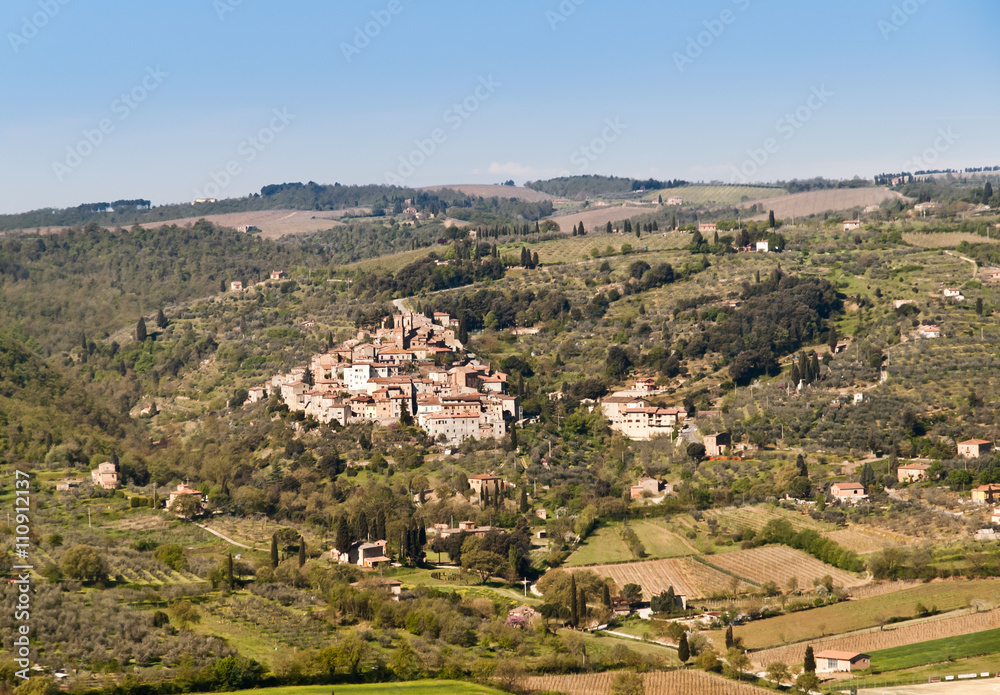 medieval town in the hill in Val di Chiana