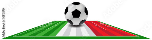 Campo di calcio Italia con pallone