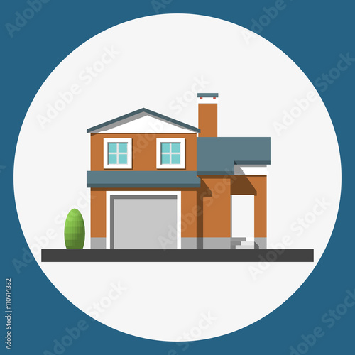 home building flat icon
