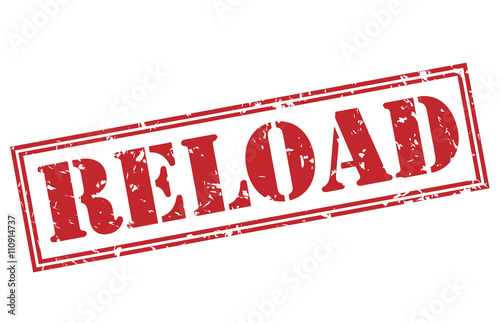 reload red stamp on white background