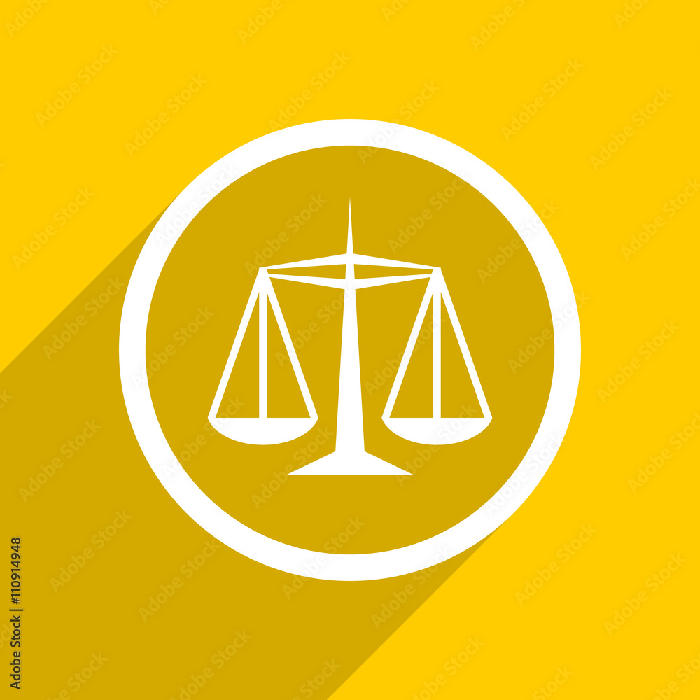 yellow flat design justice modern web icon for mobile app and internet yellow flat design justice modern web icon for mobile app and internet