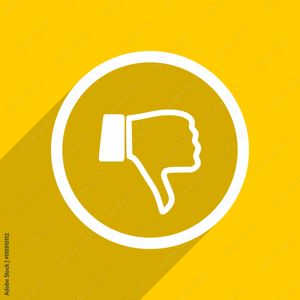 yellow flat design dislike modern web icon for mobile app and internet yellow flat design dislike modern web icon for mobile app and internet