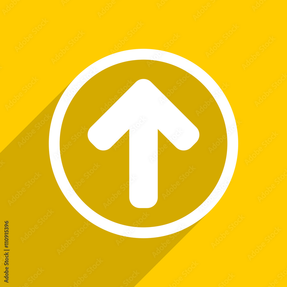 yellow flat design up arrow modern web icon for mobile app and internet yellow flat design up arrow modern web icon for mobile app and internet