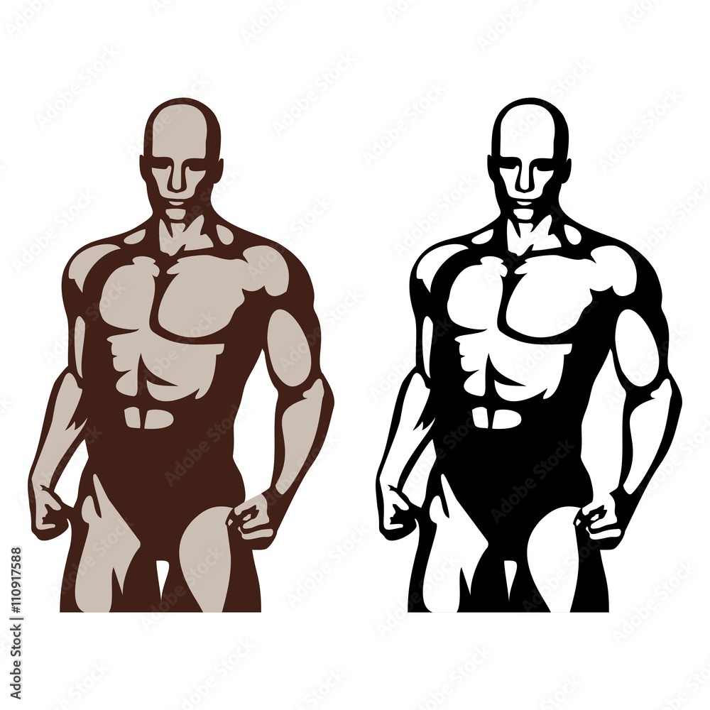Fototapeta premium realistic bodybuilder vector