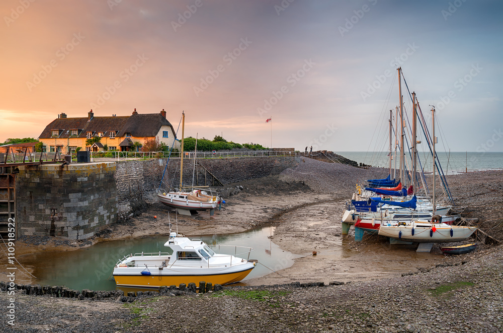Fototapeta premium Sunset at Porlock Weir