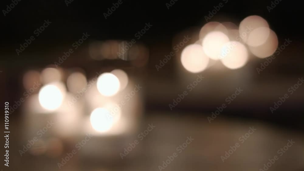Decorative glass candles defocusting