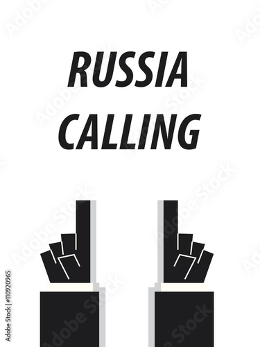 RUSSIA CALLING typography vector illustration