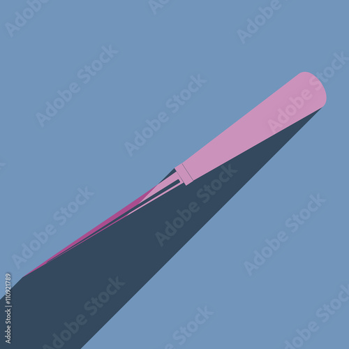 Flat icons with shadow of bradawl