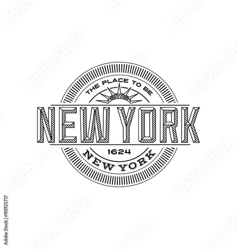 Photography new york city, new york  linear emblem design for 
t shirts and stickers