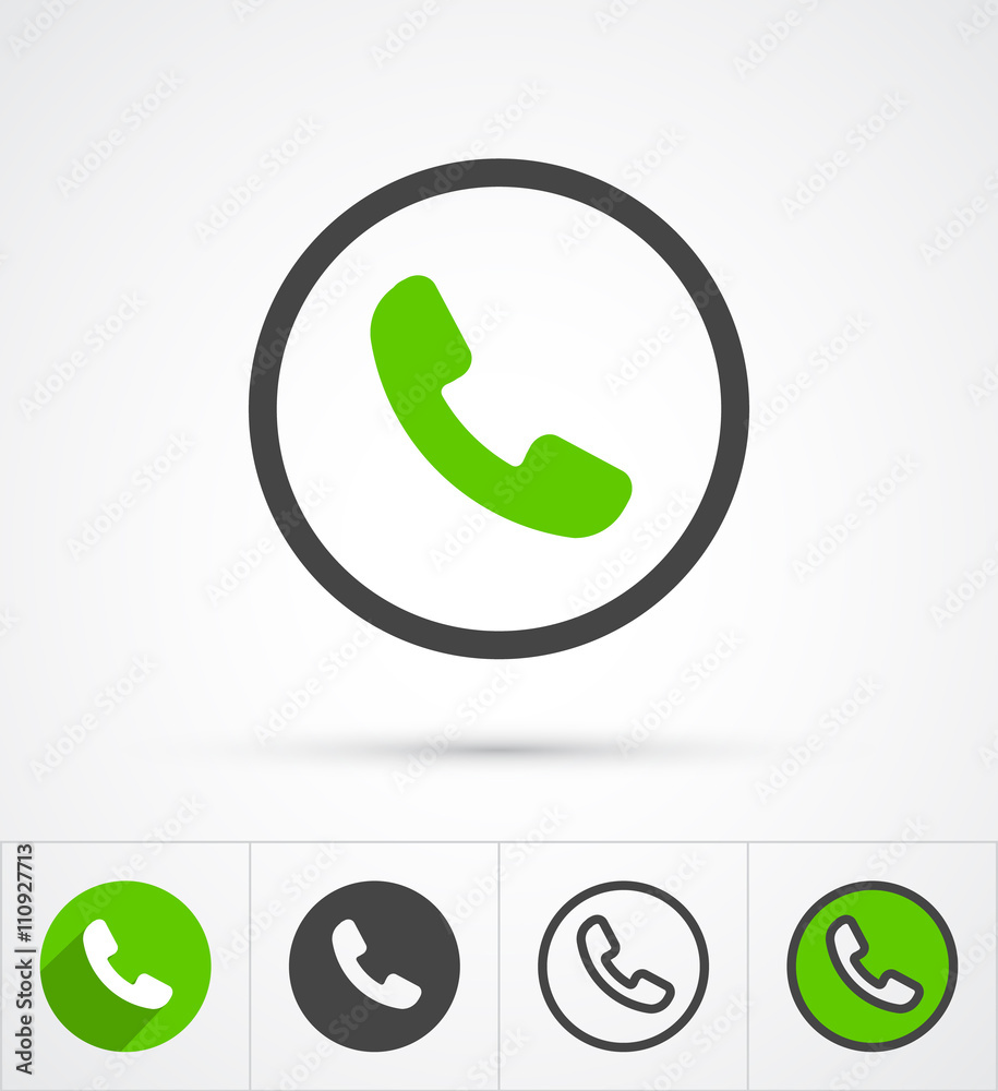 Phone in circle call icon. Vector Phone in circle call icon. Vector