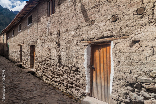 One of ancient houses of Ollantaytambo village, Sacred Valley of Incas, Peru
