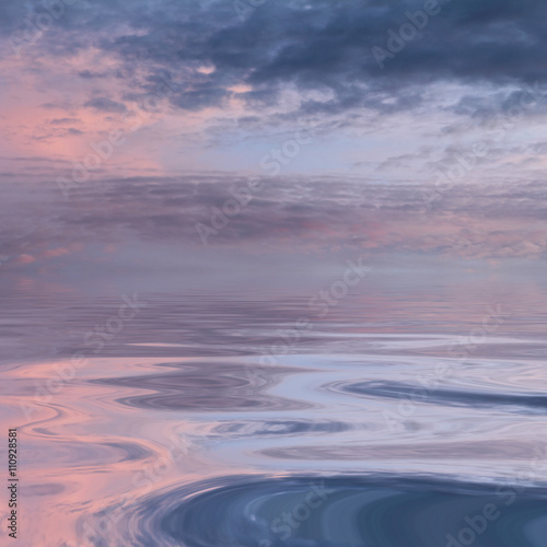 Natural background of the colorful sky and beautiful water reflection  During the time sunrise and sunset