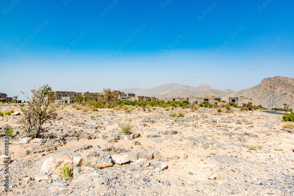 Highlands resort at Jabal Akhdar in Al Hajar Mountains, Oman. This place is 2,000 meters above sea level.