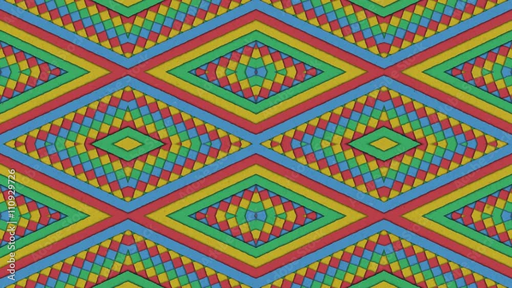 Kaleidoscopic Shapes Stripes and Rhombus Colorful Seamless Looping Background Kaleidoscopic Shapes Stripes and Rhombus Colorful Seamless Looping Background
